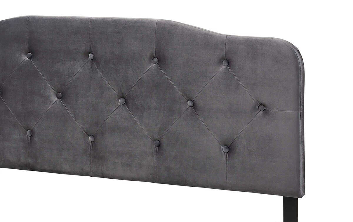 Billinis Gray Velvet King Headboard gray_color