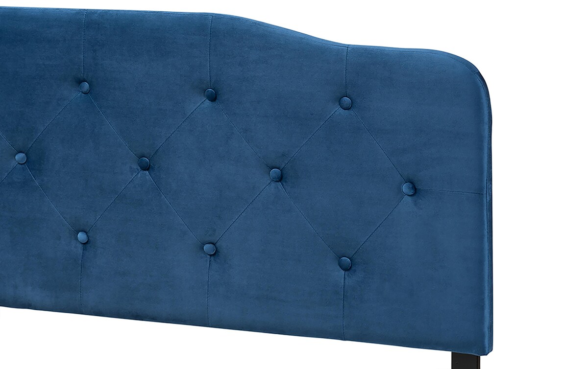 Billinis Blue Velvet King Headboard blue_color