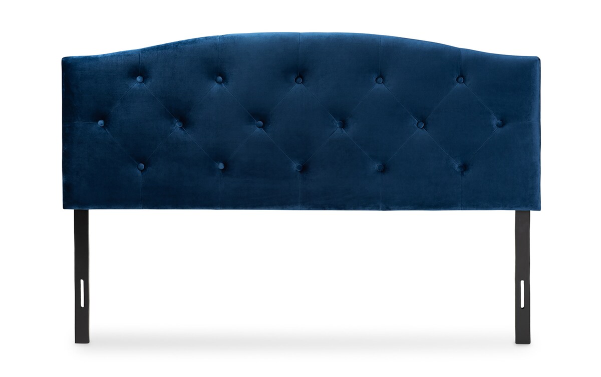 Bodwell Blue Velvet King Headboard blue_color Bob's Discount Furniture & Mattress Stores