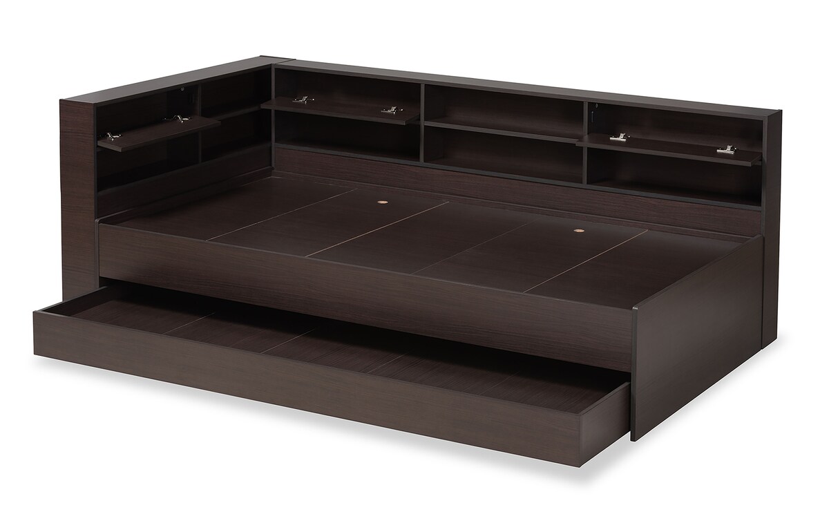 Atkin Twin Platform Storage Bed brown_finish