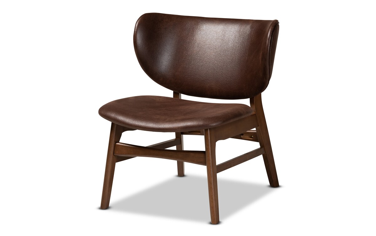 Kent Faux Leather Accent Chair brown_color