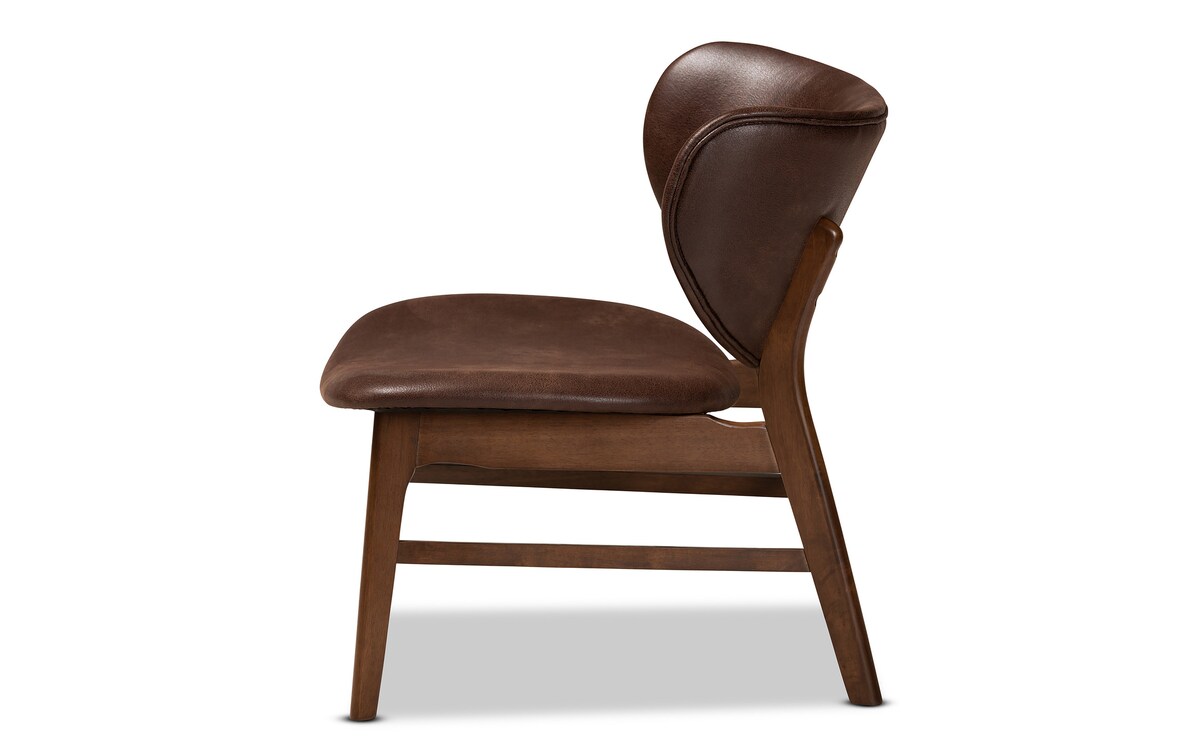 Kent Faux Leather Accent Chair brown_color