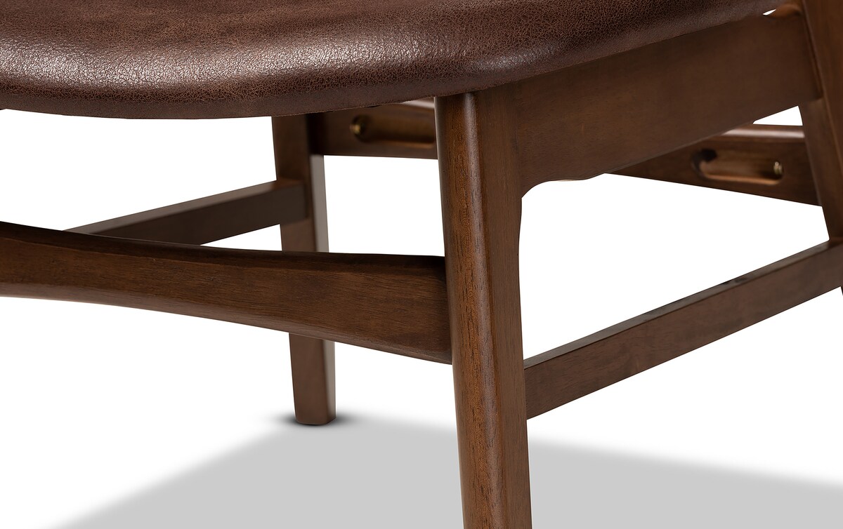 Kent Faux Leather Accent Chair brown_color