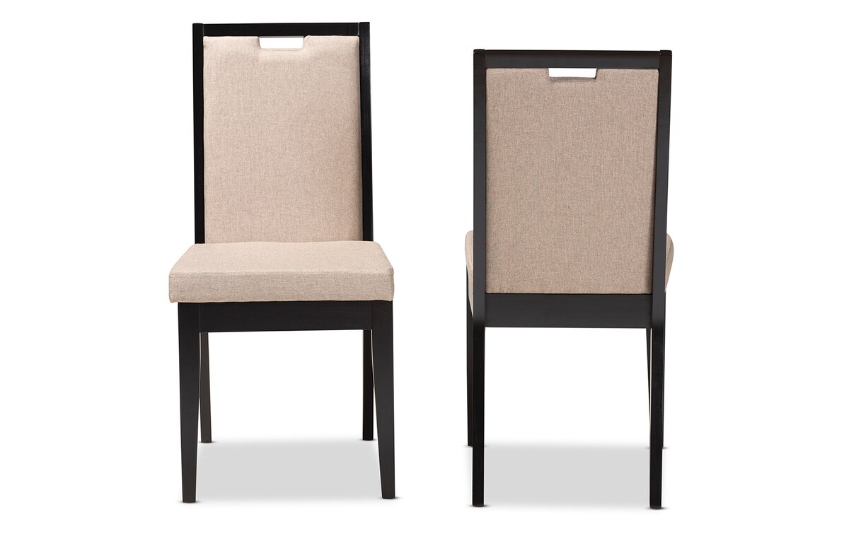 Gail Beige Solid Back Dining Chair (Set of 2) Bob's Discount