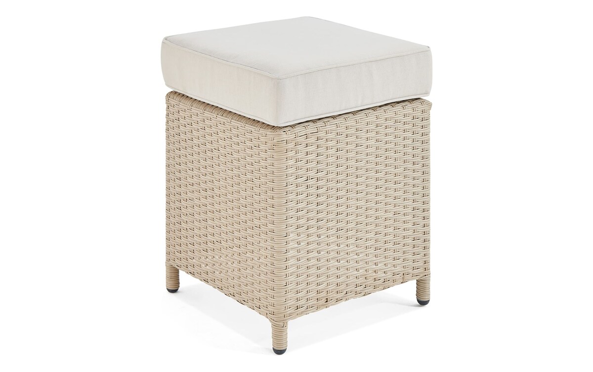 Evert Natural Wicker Outdoor Ottomans (Set of 2) Bob's Discount