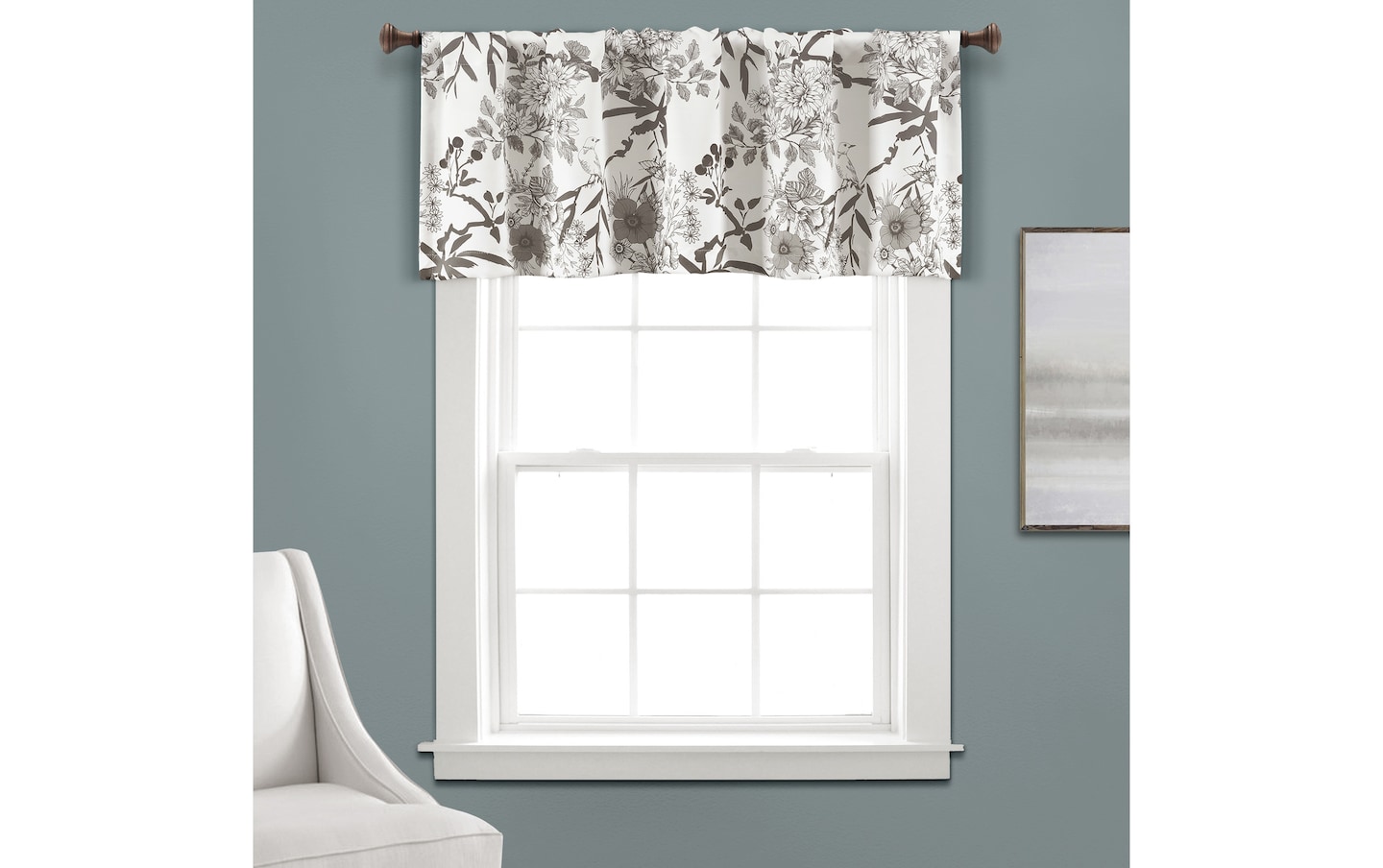 Neka Gray Light Filtering Valance | Bob's Discount Furniture & Mattress ...