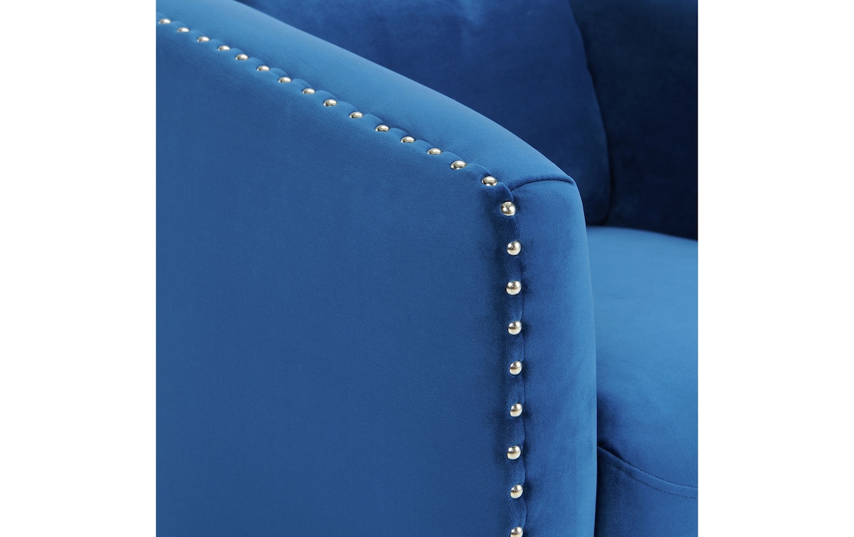 Sierra Blue Swivel Chair blue_color Bob's Discount Furniture