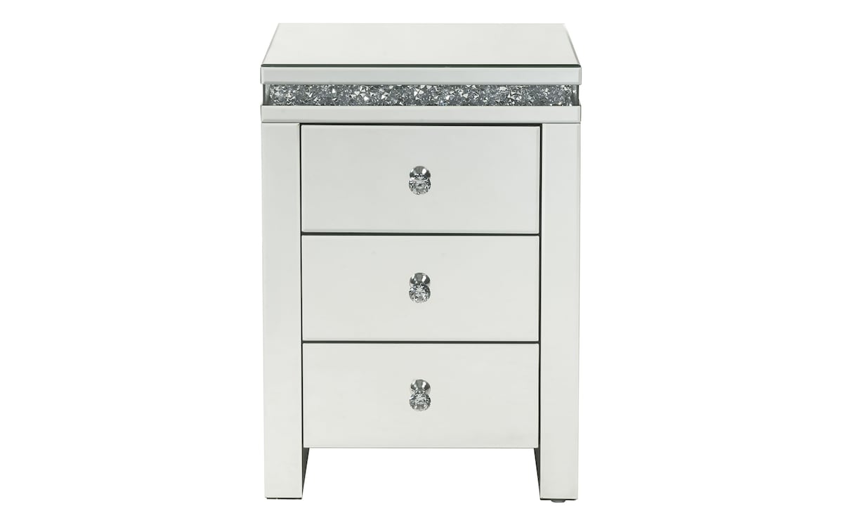 Josephine 32'' Mirrored Storage Accent Table Bob's Discount Furniture