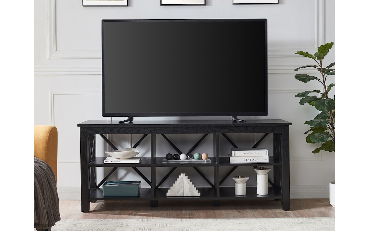 Anastasia 58'' Black TV Stand black_finish