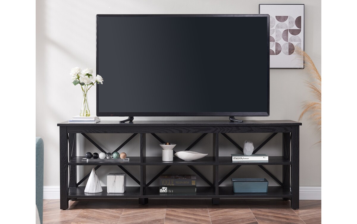 Anastasia 68'' Black TV Stand black_finish