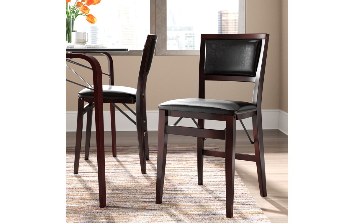 Set of 2 Kingsley Folding Chairs espresso_finish Bob's Discount
