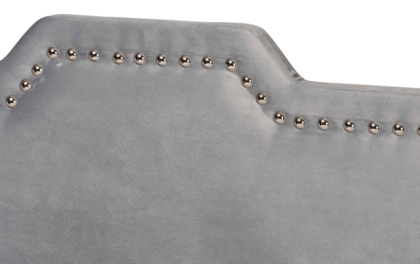 Bowie Twin Gray Velvet Upholstered Panel Bed | Gray_color