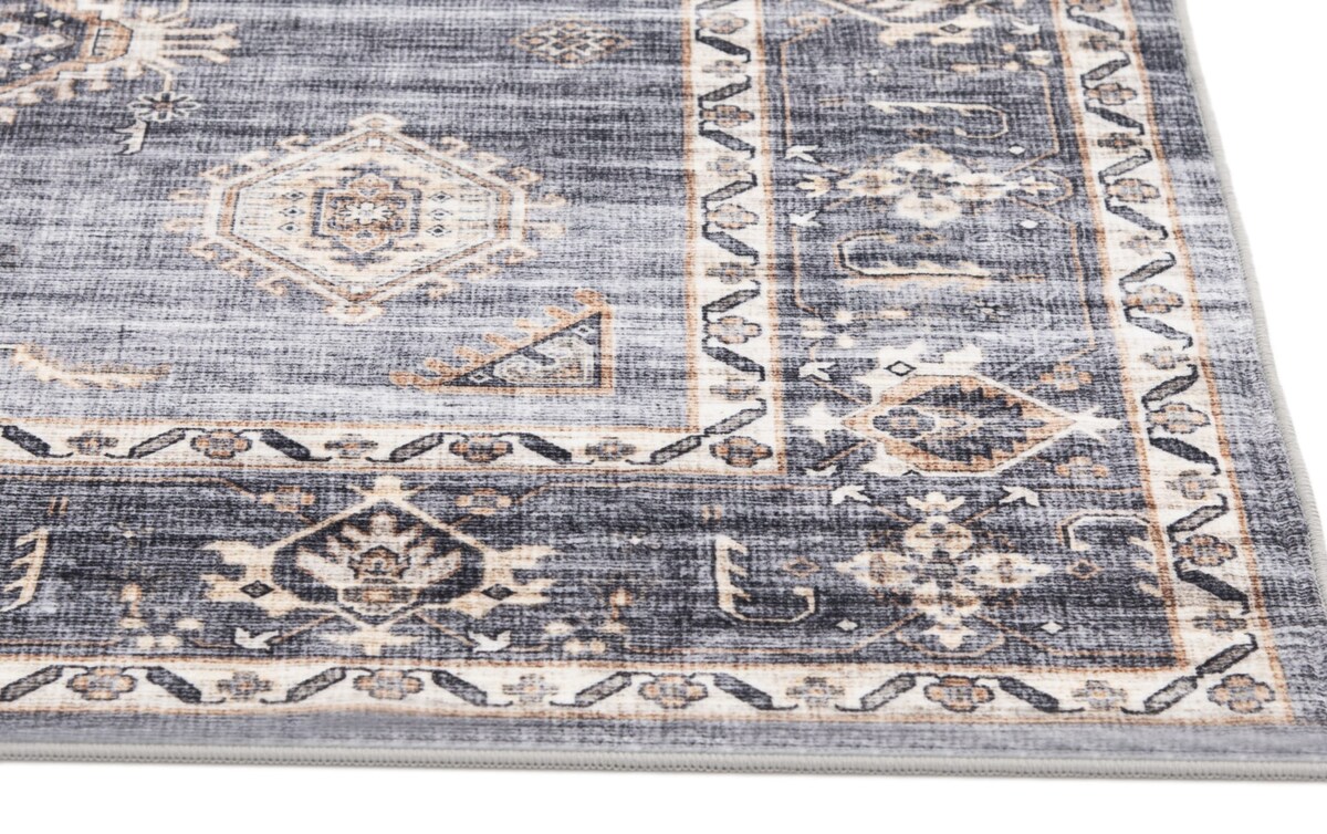 Teller Gray 5' x 7' Washable Rug 5x7