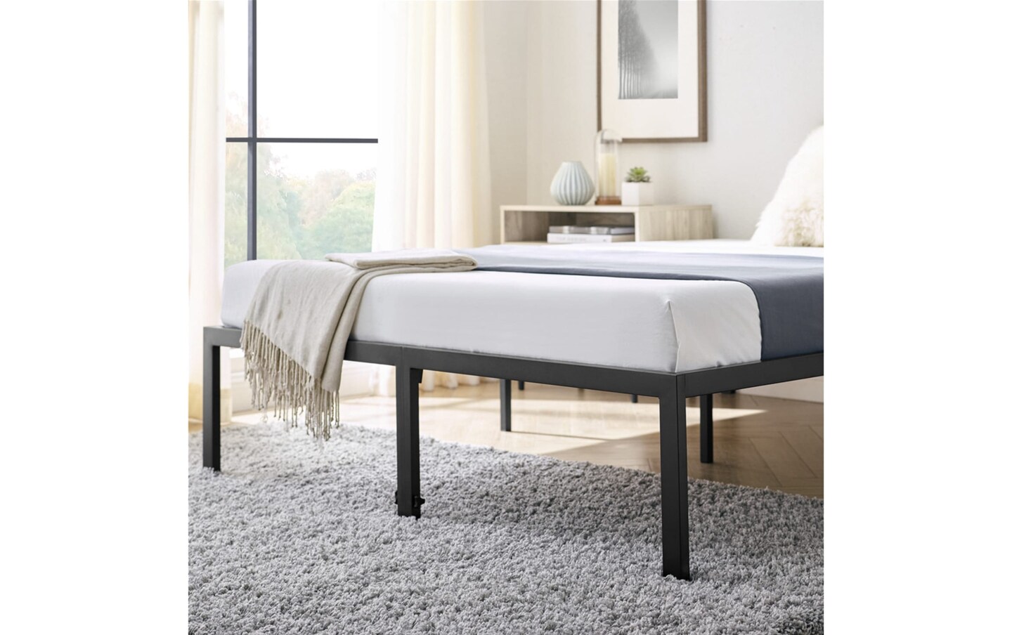 Stabler Twin XL Metal Platform Bed