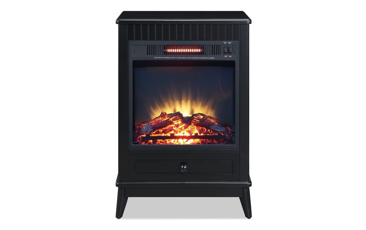Dublin 22'' Black Electric Fireplace Bob's Discount Furniture & Mattress Store