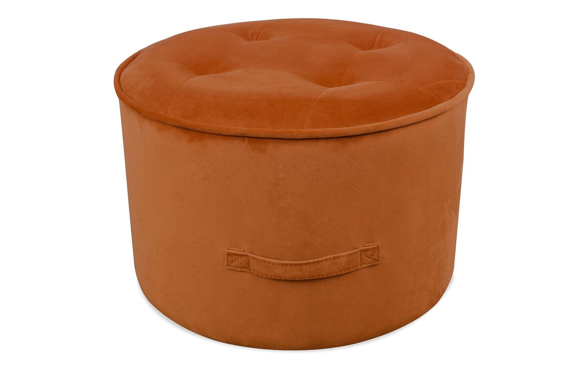 Cedar Brown Velvet Ottoman Bob's Discount Furniture & Mattress Store