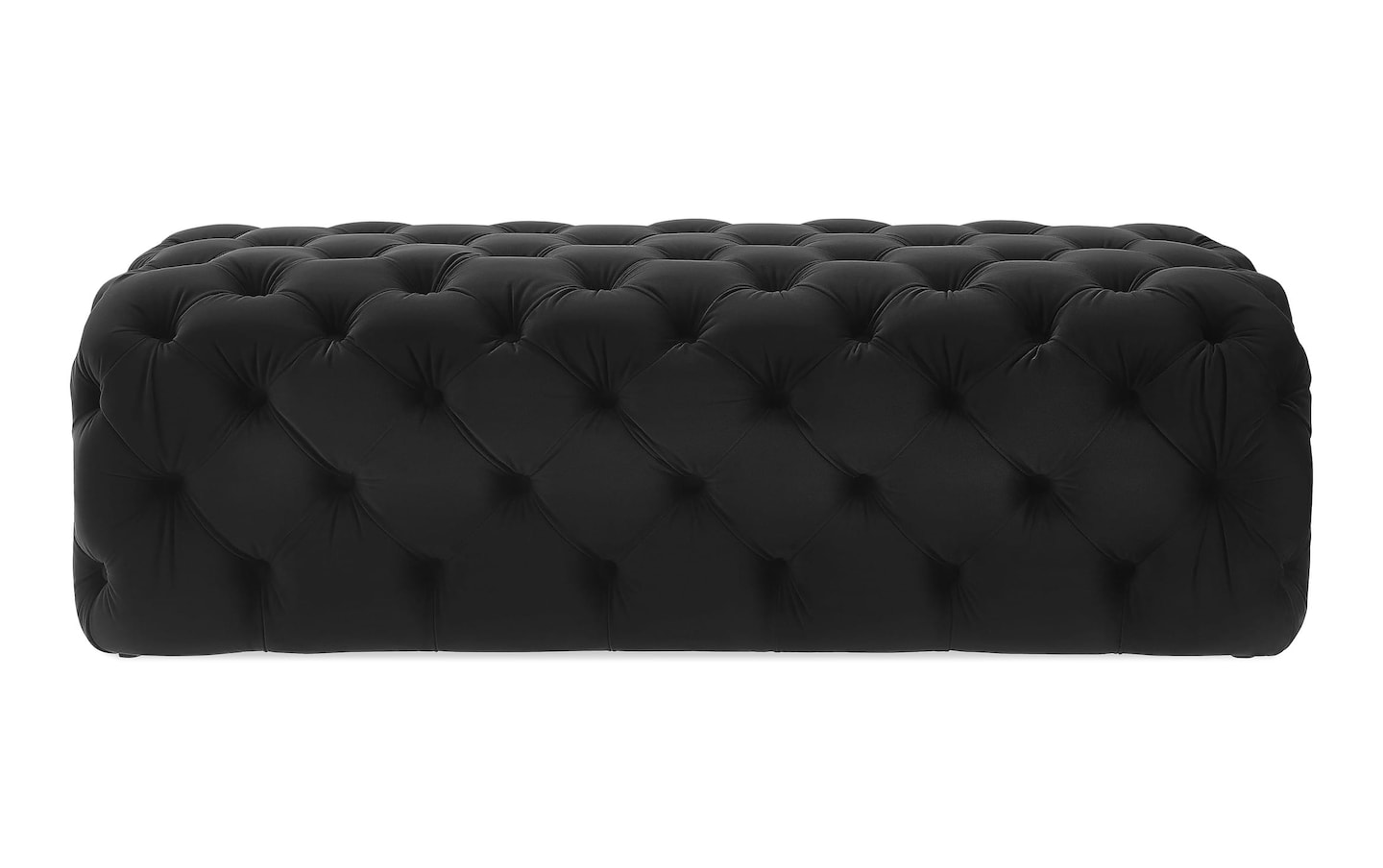 Gemini Black Velvet Ottoman | Bob's Discount Furniture & Mattress Store