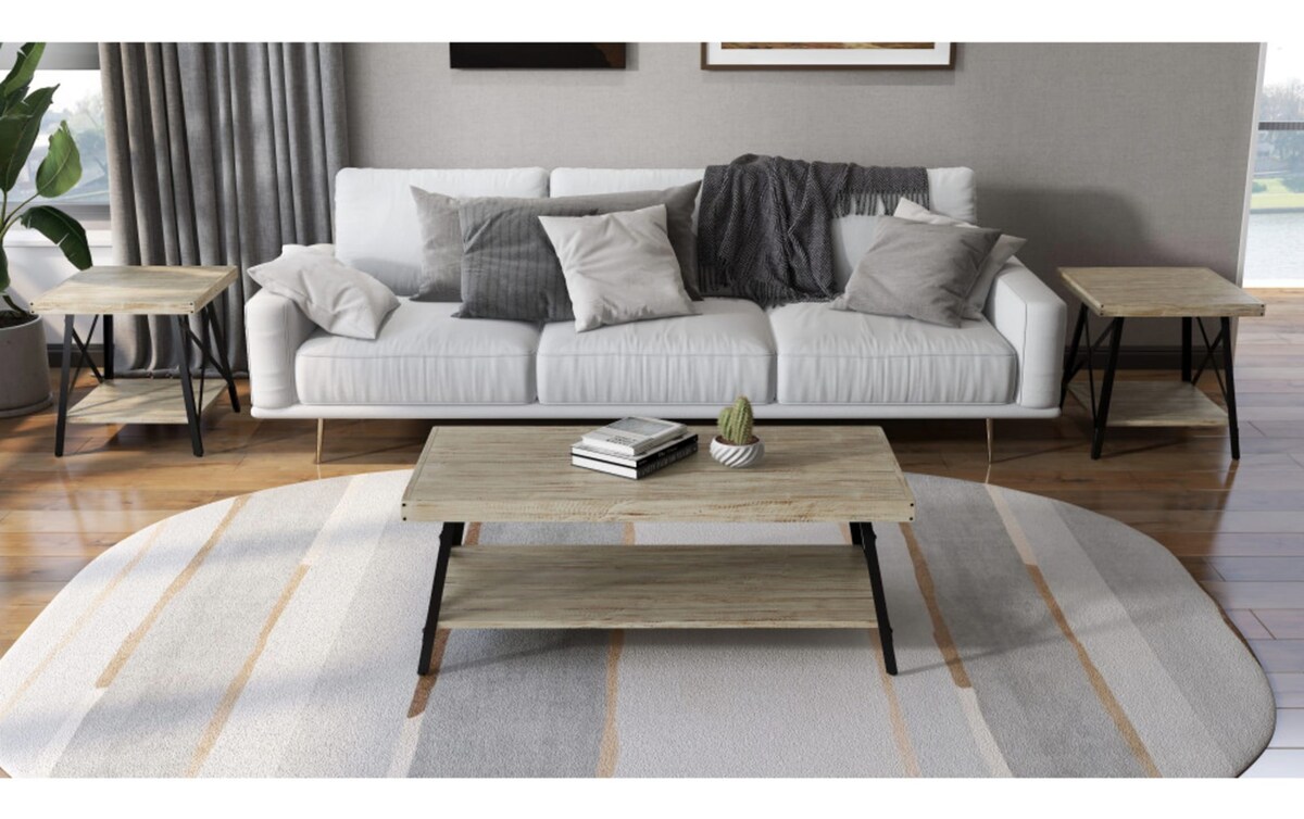 Frankton White Wash Coffee Table whiteandoak_finish Bob's