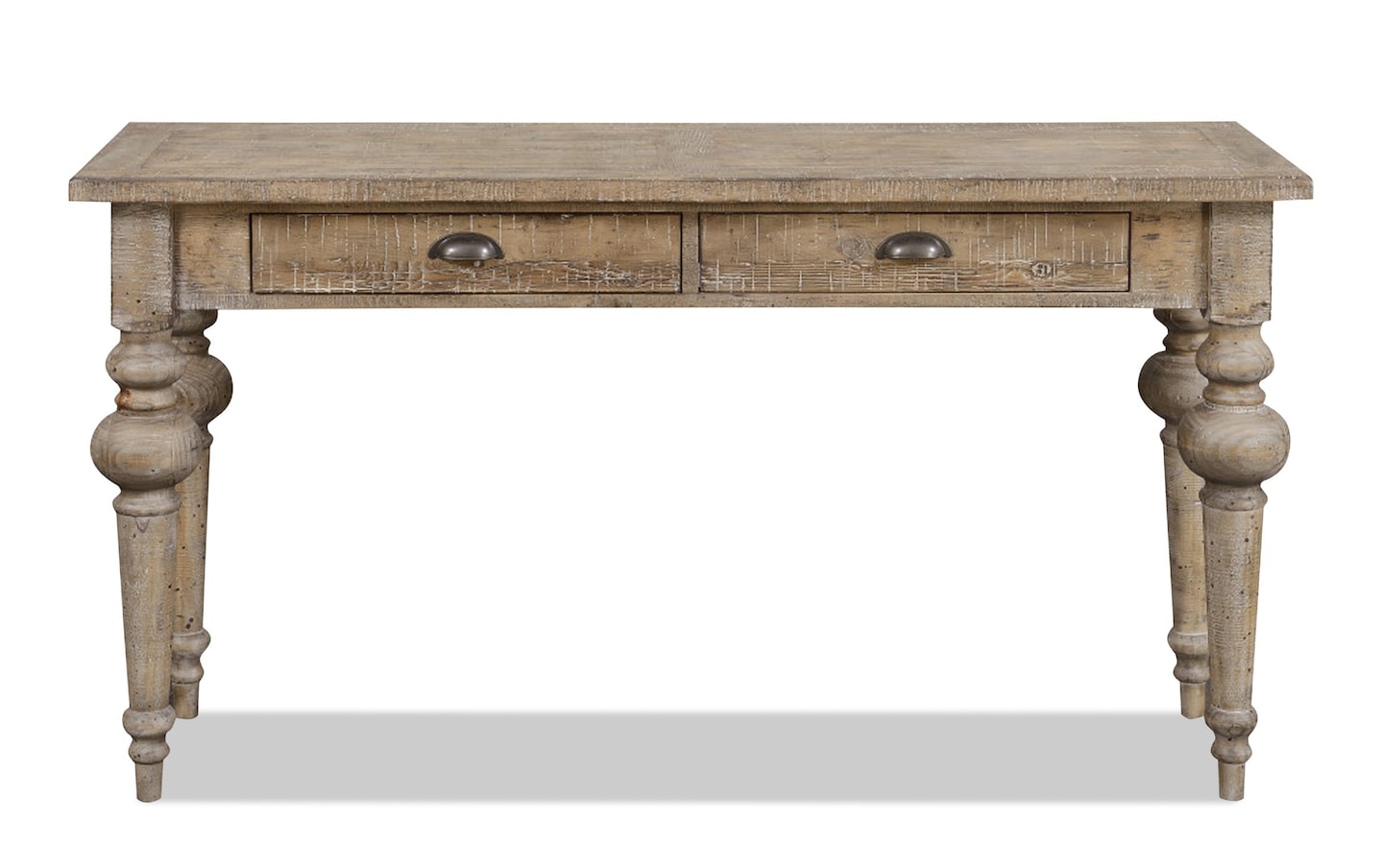 Cottage Chic 54'' Light Brown Solid Wood Storage Sofa Table | Bob's ...