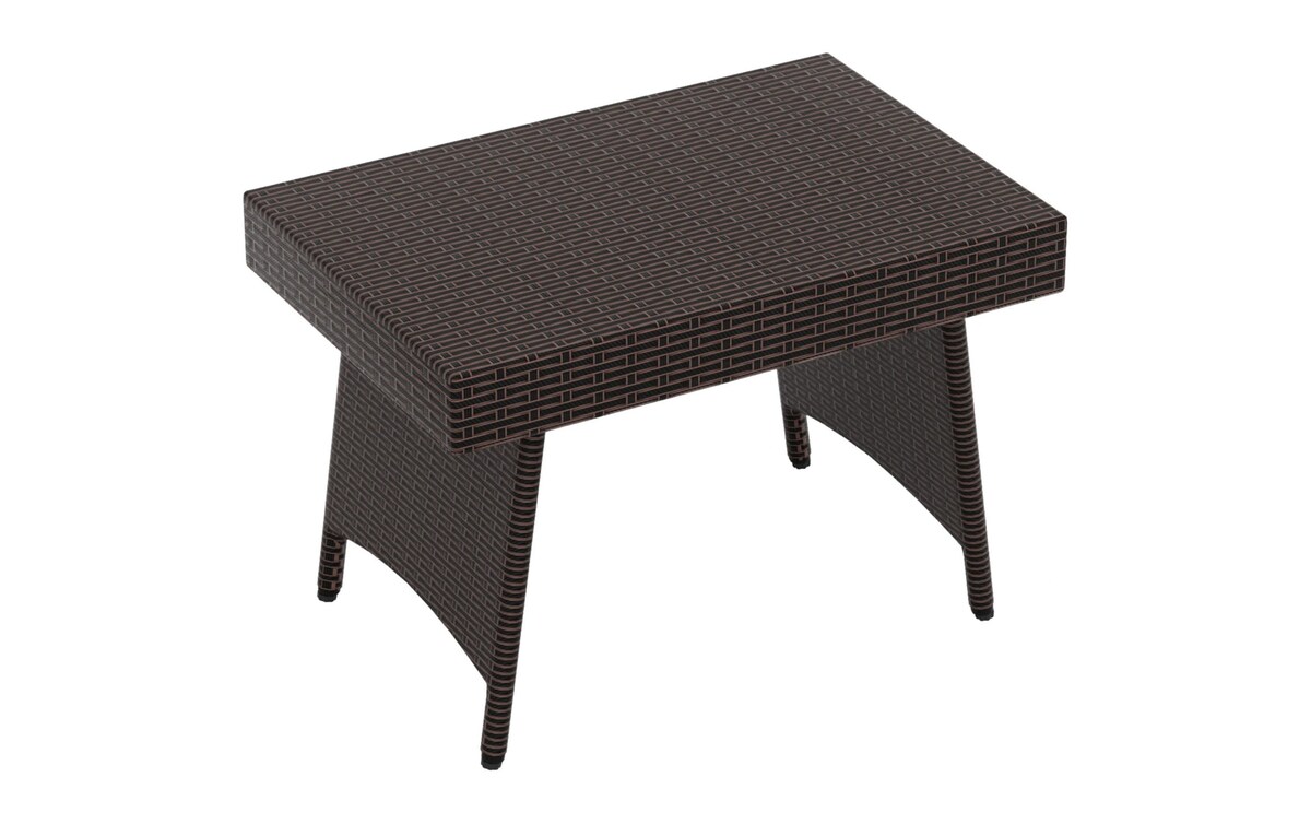 Amell Dark Brown Wicker Outdoor Folding Table Bob's Discount