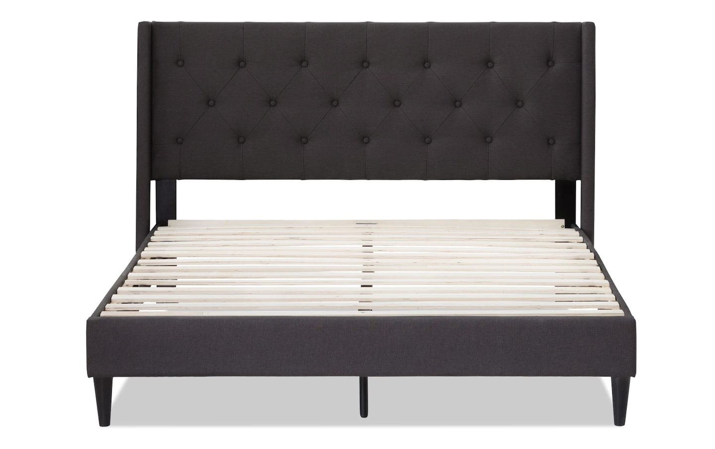 Ada II California King Charcoal Upholstered Bed | Bob's Discount ...