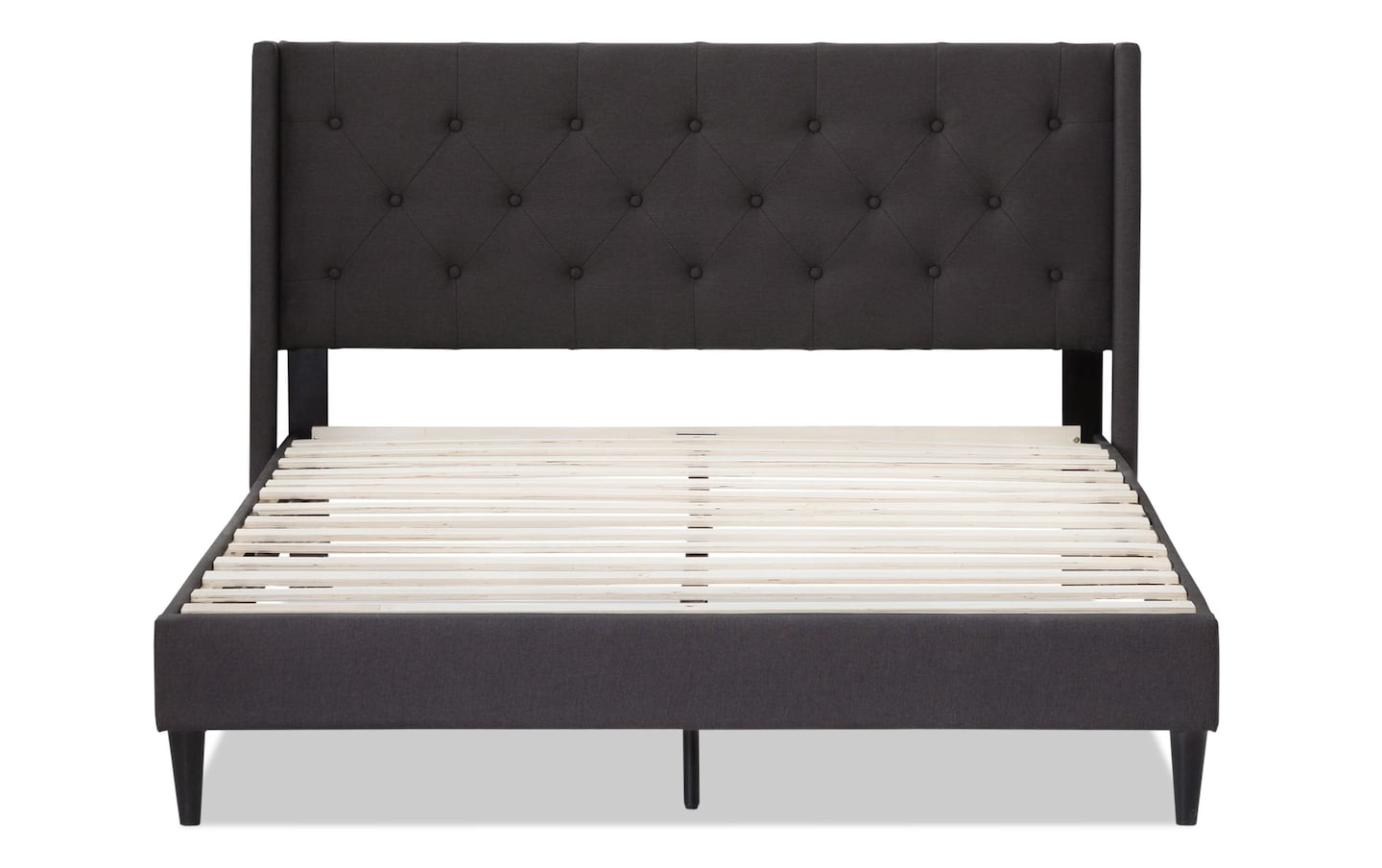 Ada II Twin XL Charcoal Upholstered Platform Bed | Bob's Discount ...