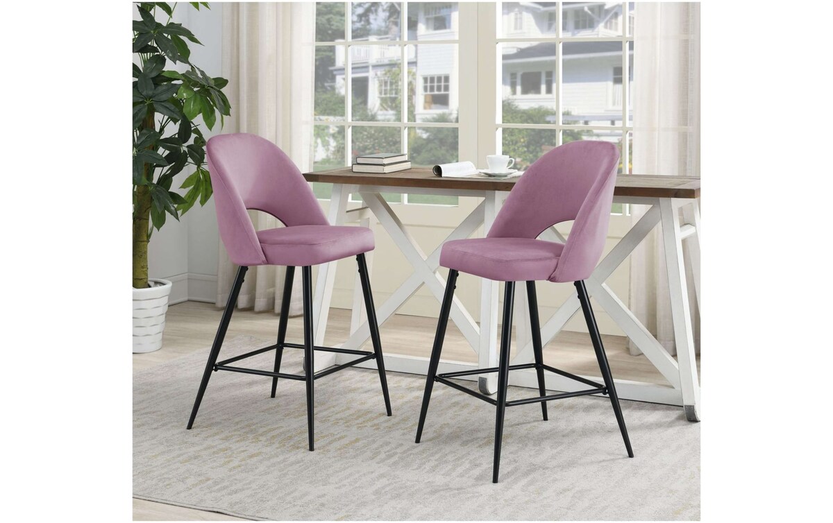 Set of 2 Becker Pink Bar Stools pink_color