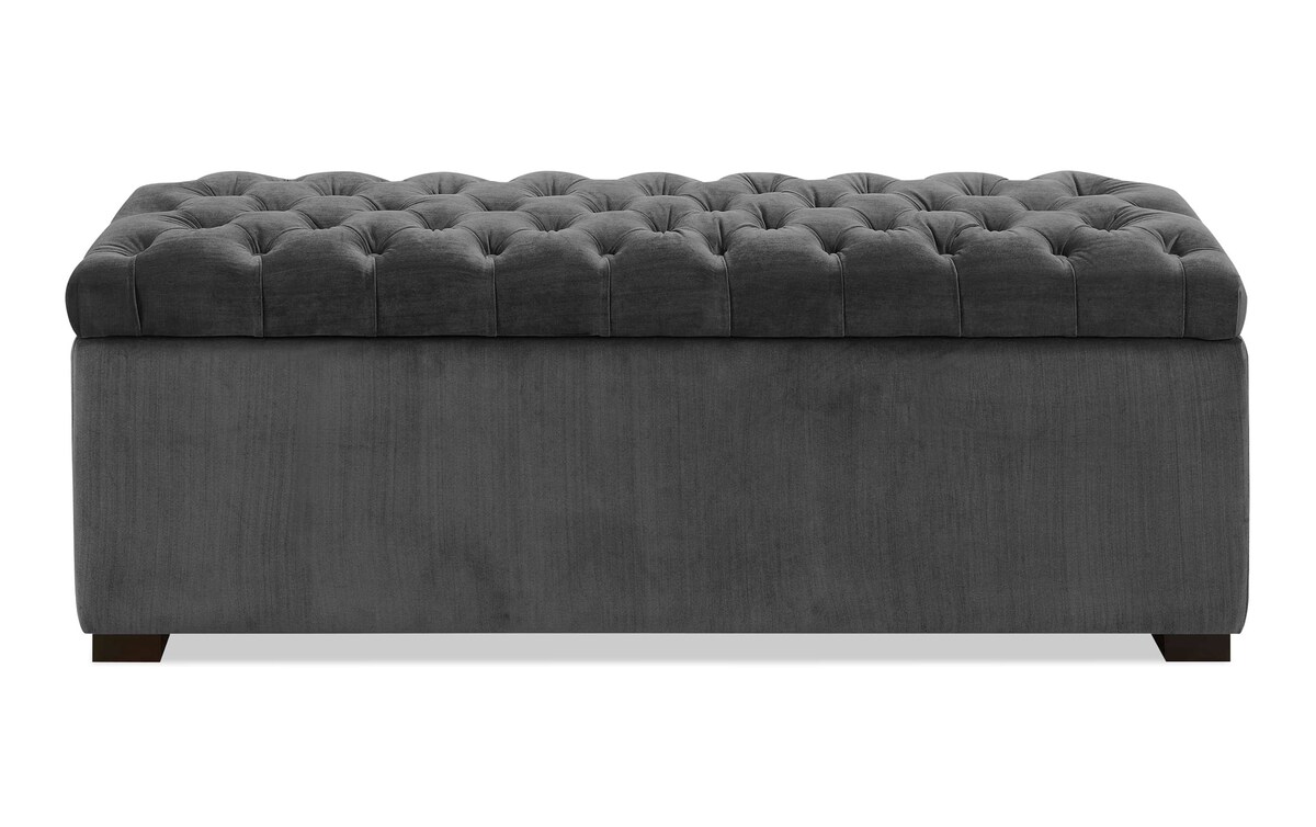 Lucky Gray Shoe Storage Bench Bob's Discount Furniture & Mattress Store