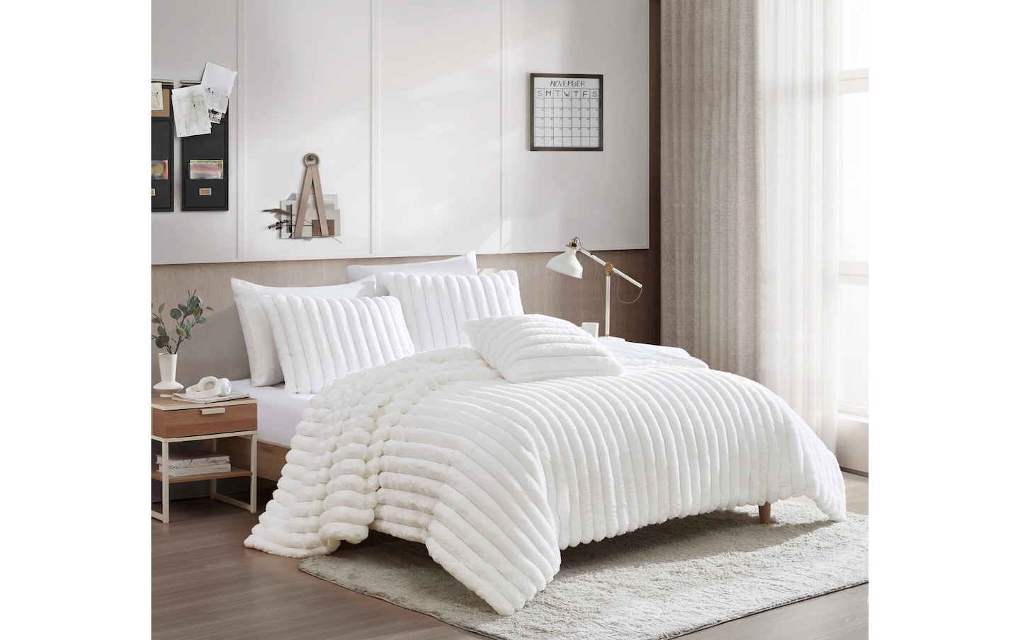 Sofia Ivory 4 Piece Full/Queen Comforter Set | Bob's Discount