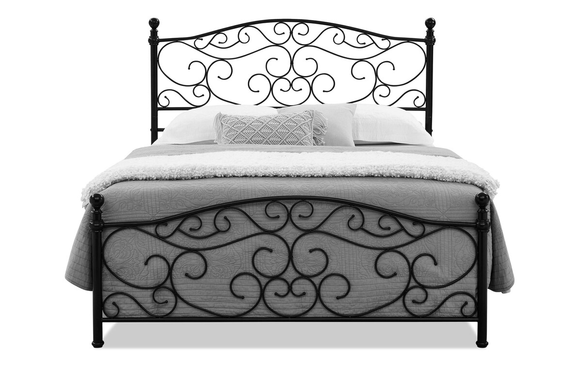 Matilda Queen Black Panel Bed Bob's Discount Furniture & Mattress Store