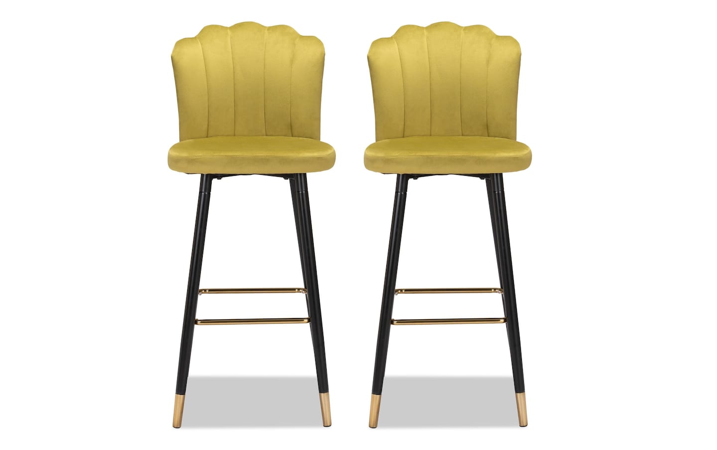 Set of 2 Yellow Adler Bar Stools Bob's Discount Furniture & Mattress