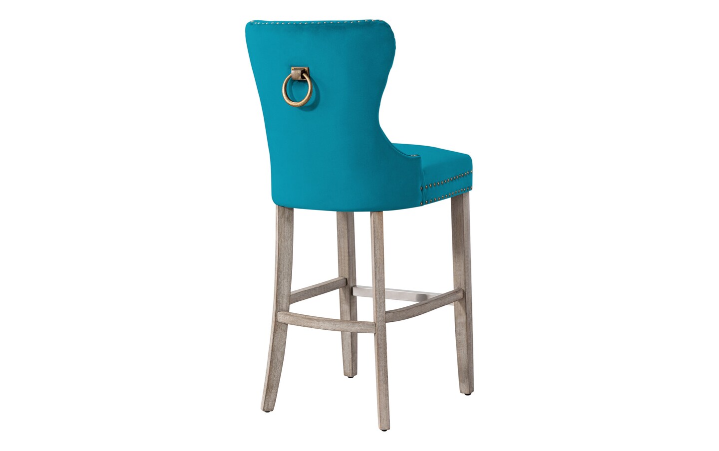 Valory Aqua Gray Solid Back Bar Height Stool Set of 3 Bob s Discount Furniture Mattress Store