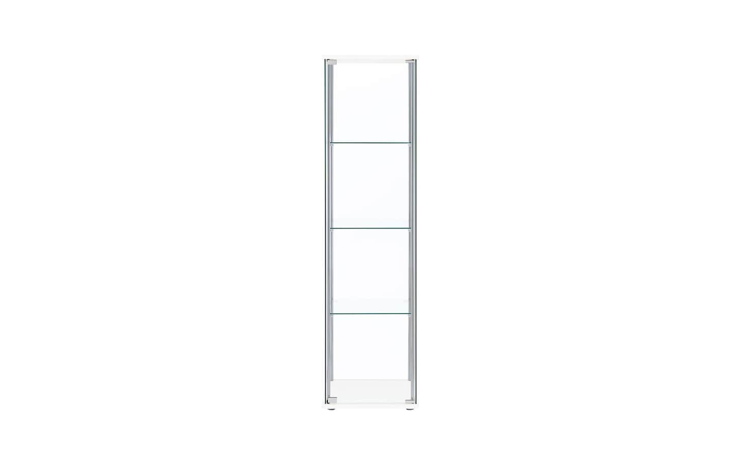 Lysette White 4 Shelf Curio Cabinet Bob s Discount Furniture Mattress Store