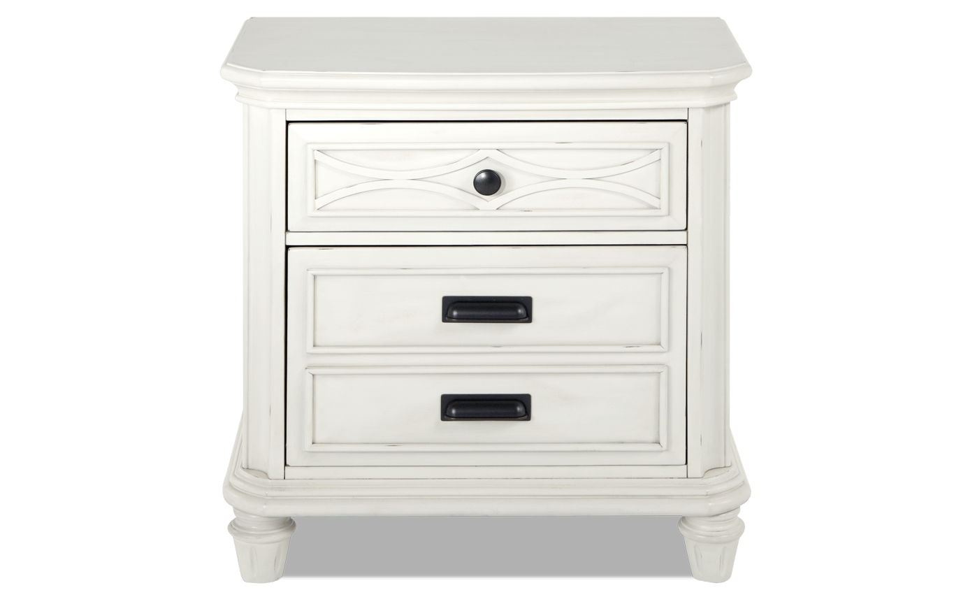 Mystic Bay White Nightstand Bobs Com