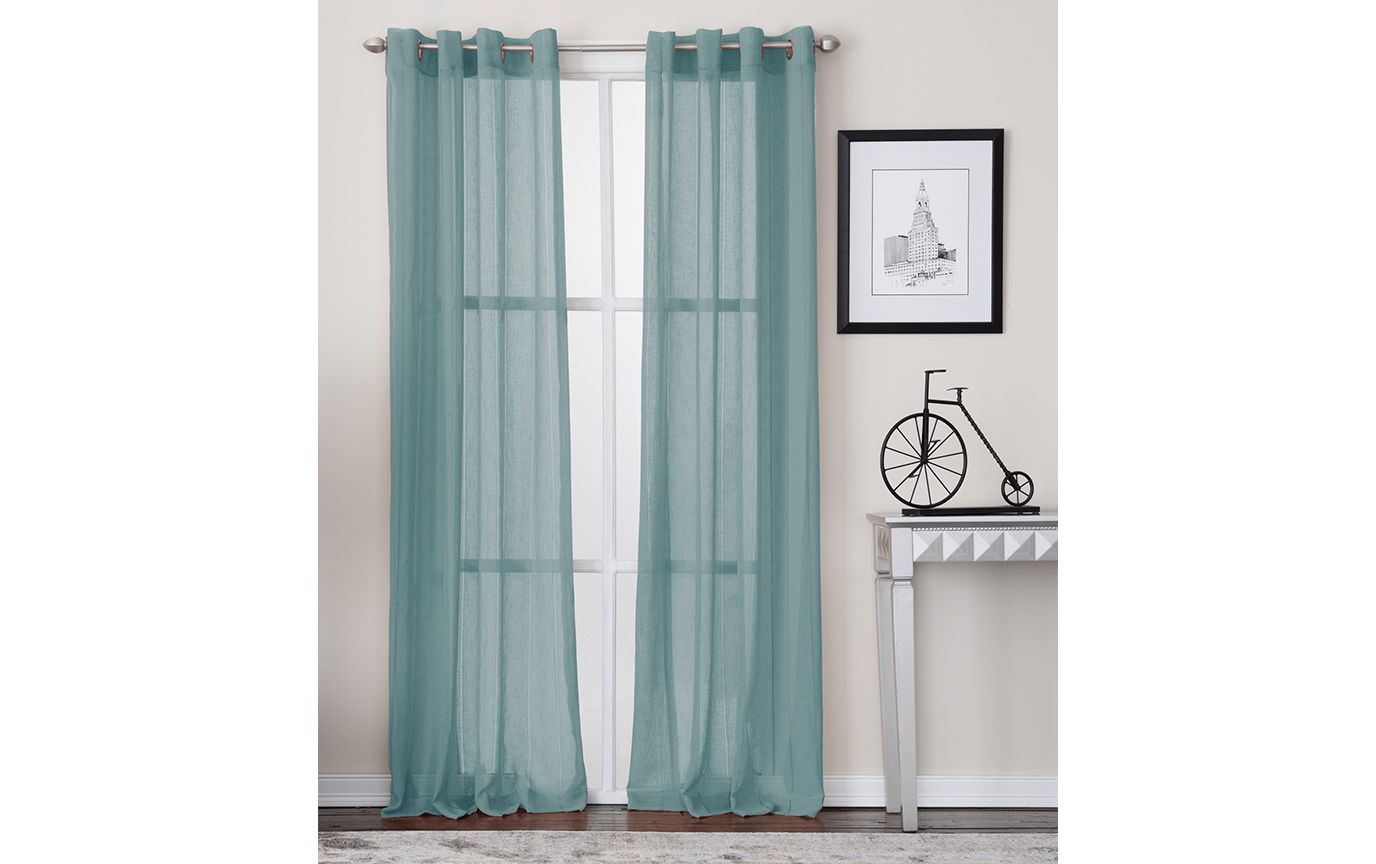 Melissa 52 X 63 Teal Curtain Panel Bobs Com