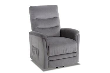 Reign Gray Massaging Power Lift Recliner Bob s Discount Furniture Mattress Store
