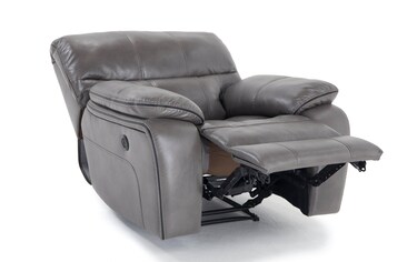 Avenger Gray Power Recliner Bob s Discount Furniture Mattress