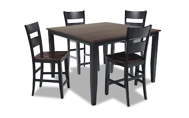 Blake Cherry Black 5 Piece Counter Set Bob s Discount