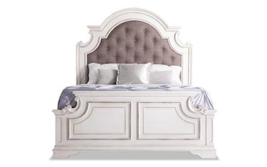 Starlet Lane 5 Pc White Colors,White Gray Queen Bedroom Set With