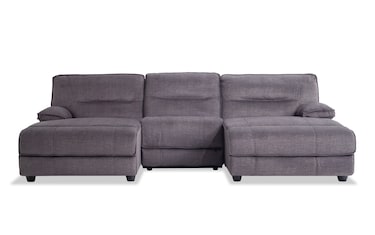 Pacifica gray deals power reclining sofa