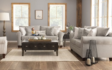 Laurel Gray 85'' Sofa & 65'' Loveseat | Bob's Discount Furniture ...