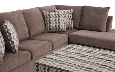 Bobs furniture outlet brown sectional