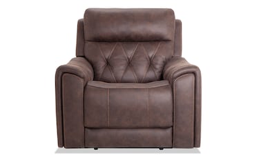 Canyon Walnut Power Recliner Bob s Discount Furniture Mattress