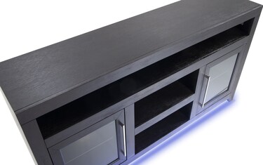 Cosmopolitan 65 Black Fully Assembled Storage TV Stand Bob s Discount Furniture Mattress Store