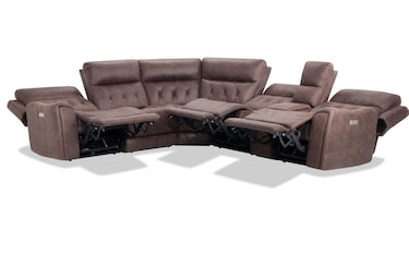 Bobs furniture deals brown sectional