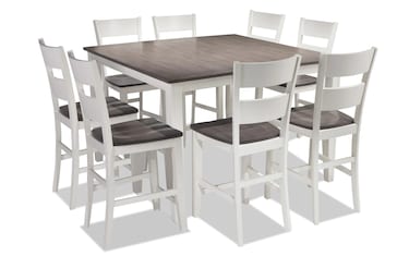 Blake gray and white dining online set