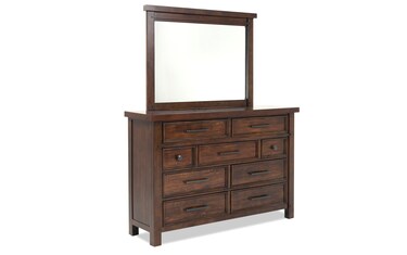 Hudson 4 Piece Full Pecan Bedroom Set | Bob's Discount Furniture ...