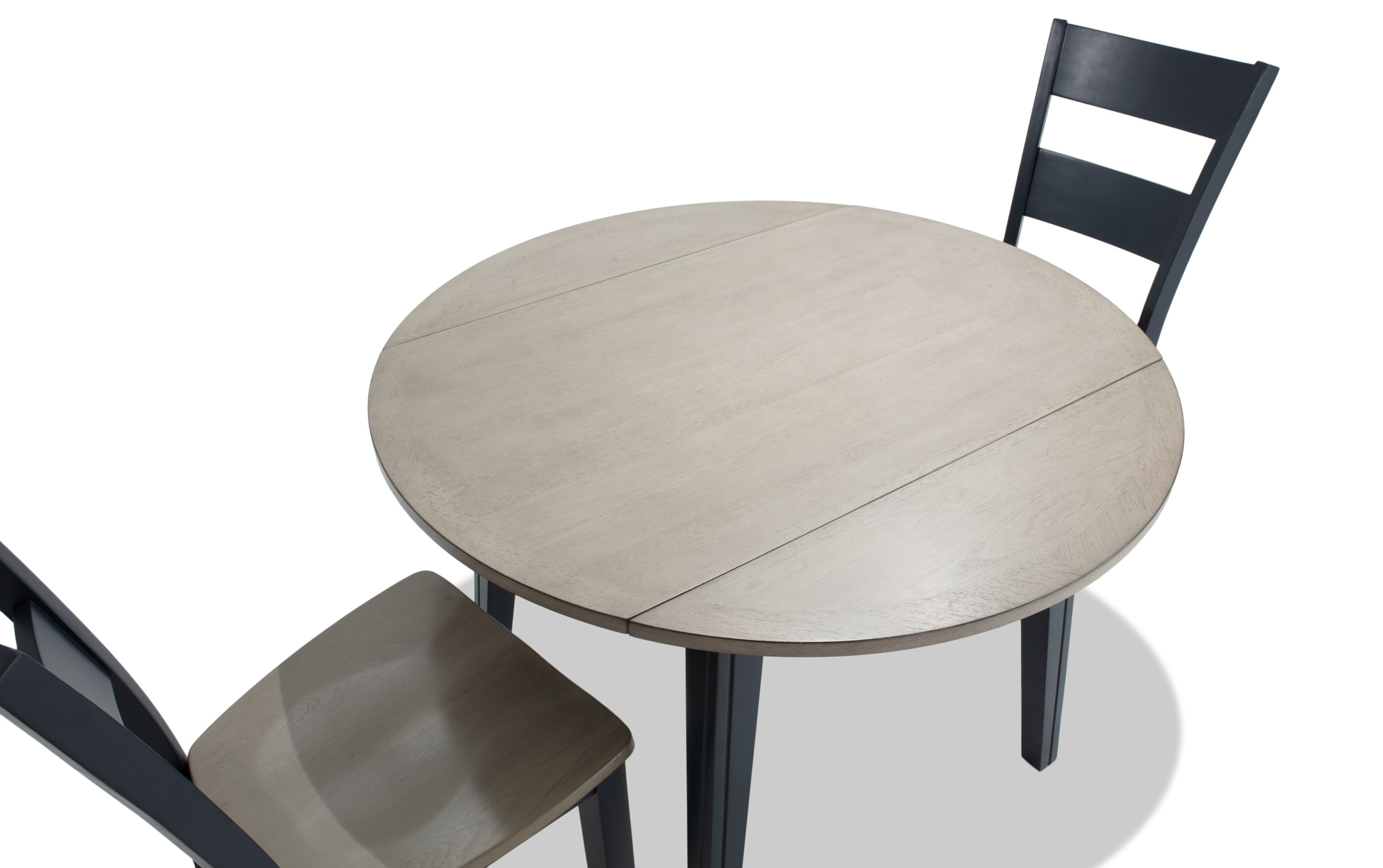 Blake Extendable Table Blake 3 Piece Gray & Graphite Round Extendable Dining Set | Bob's ...