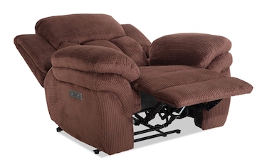 Dropship Trevor Triple Power Recliner,Genuine Leather,Standard Recliner  Chair,Lumbar Support,Adjustable Headrest,USB & Type C Charge Port to Sell  Online at a Lower Price