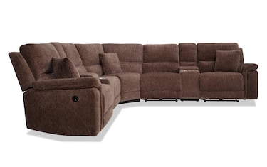 Bobs furniture outlet brown sectional